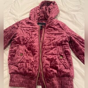 Limited Too pink purple velvet jacket. Size 7/8. Super cute. #k79